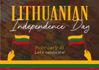 Modern Lithuanian Independence Day Postcard Image Preview