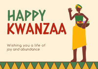 Kwanzaa Woman Postcard