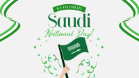 Raise Saudi Flag Animation