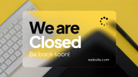 Modern Business We're Closed Facebook Event Cover