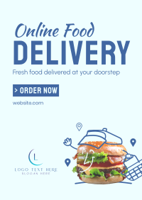 Fresh Burger Delivery Poster