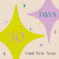 Sparkly New Year Countdown Linkedin Post Design