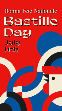 Bastille Day Geometric Instagram Story Design