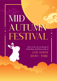 Mid Autumn Bunny Poster