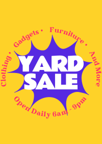 Comic Yard Sale Poster