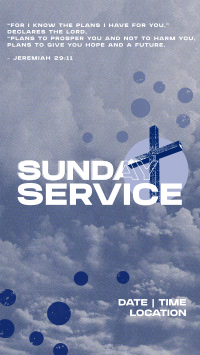 Textured Sunday Service TikTok Video Design