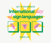 International Day of Sign Languages Facebook Post