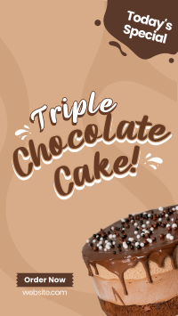 Triple Chocolate Cake Facebook Story