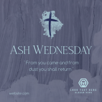 Ash Wednesday Celebration Instagram Post