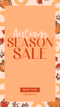 Leaves and Pumpkin Promo Sale Instagram Story