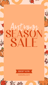 Leaves and Pumpkin Promo Sale Instagram Story Design