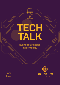 Tech Talk Podcast Flyer