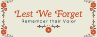 Remembrance Facebook Cover example 2