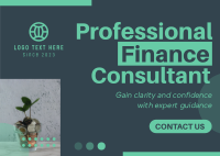 Modern Professional Finance Consultant Agency Postcard