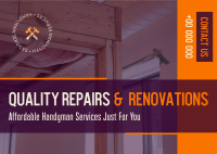 Quality Repairs and Renovations Postcard