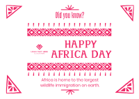 Decorative Africa Day Postcard