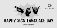 Hey, Happy Sign Language Day! Twitter Post