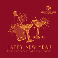 New Year Cheers Instagram Post