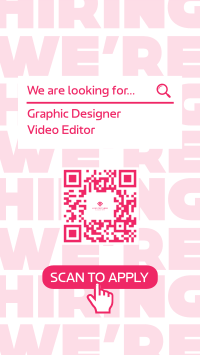 Minimalist We're Hiring YouTube Short Design