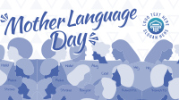 Abstract International Mother Language Day Animation