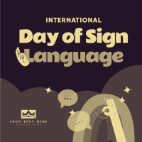 Sign Language Day Linkedin Post Design