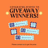 Giveaway Winners Stamp Instagram Post