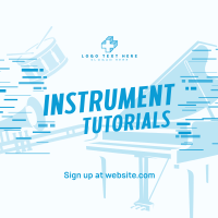 Music Instruments Tutorial Instagram Post Design