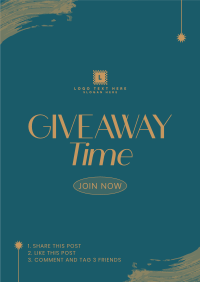 Giveaway Time Announcement Poster