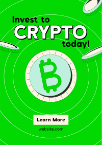 Retro Crypto Invest Poster