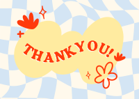 Trendy Thank You Postcard