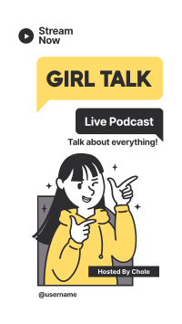 Girl Talk Podcast Instagram Story Image Preview