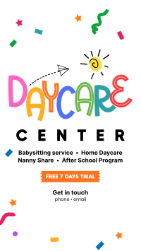 Cute Daycare Facebook Story