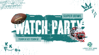 Watch Party Superbowl Animation