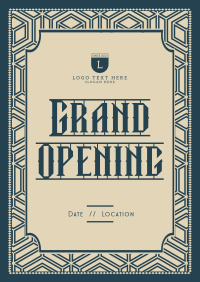 Art Deco Opening Flyer Design