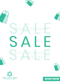 Minimalist End of Season Sale Poster