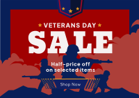 Remembering Veterans Sale Postcard