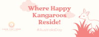Fun Kangaroo Australia Day Facebook Cover