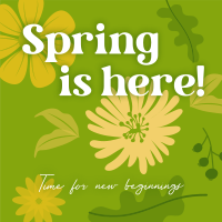 Spring New Beginnings Instagram Post Design