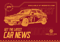 Car News Broadcast Postcard