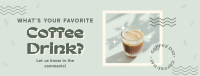 Quirky Coffee Drink Facebook Cover Image Preview