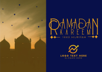 Unique Minimalist Ramadan Postcard