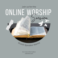 Online Worship Instagram Post Design