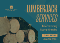 Expert Lumberjack Services Postcard