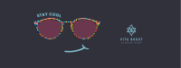 Emoticon Cool Glasses  Facebook Cover Image Preview