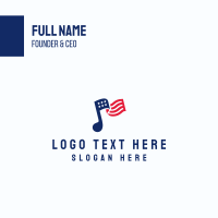 American Musical Note Business Card Image Preview