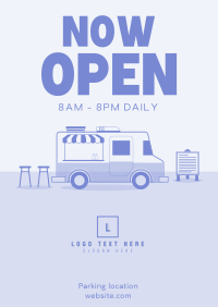 Food Truck Opening Poster Design