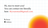 Hi Nice To Meet You Business Card Design