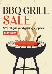 Flaming Hot Grill Poster