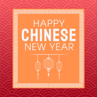Chinese New Year Pattern Linkedin Post
