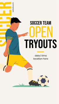 Soccer Tryouts Facebook Story